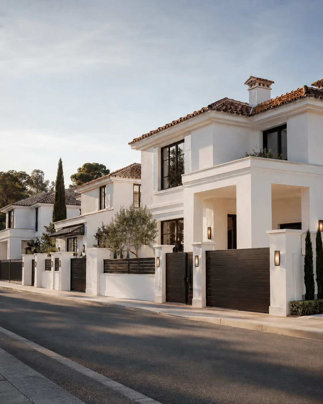 Edificio residencial moderno en Málaga al atardecer, imagen del sector inmobiliario